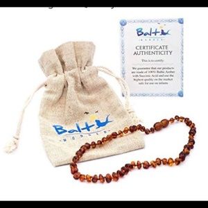 Amber teething necklace.